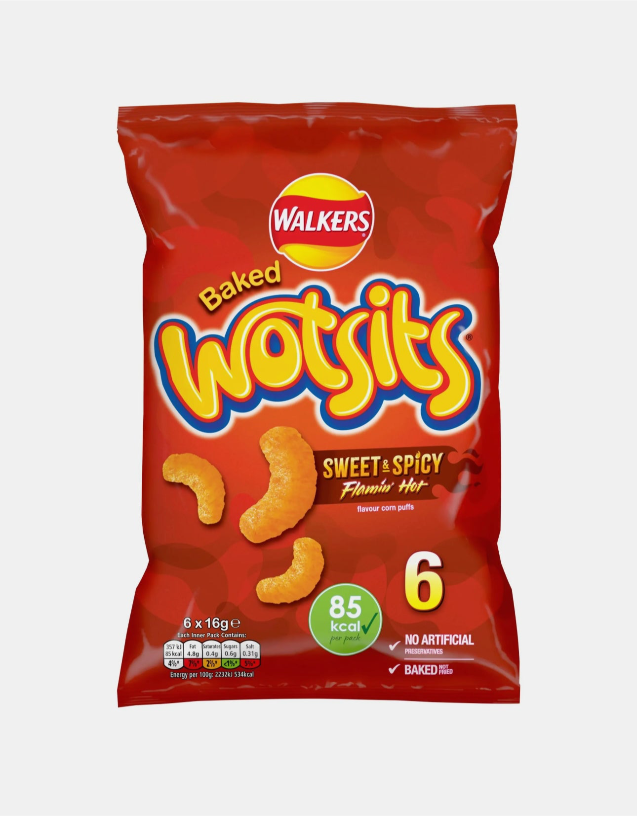 Walkers Wotsits Flamin 6 piece