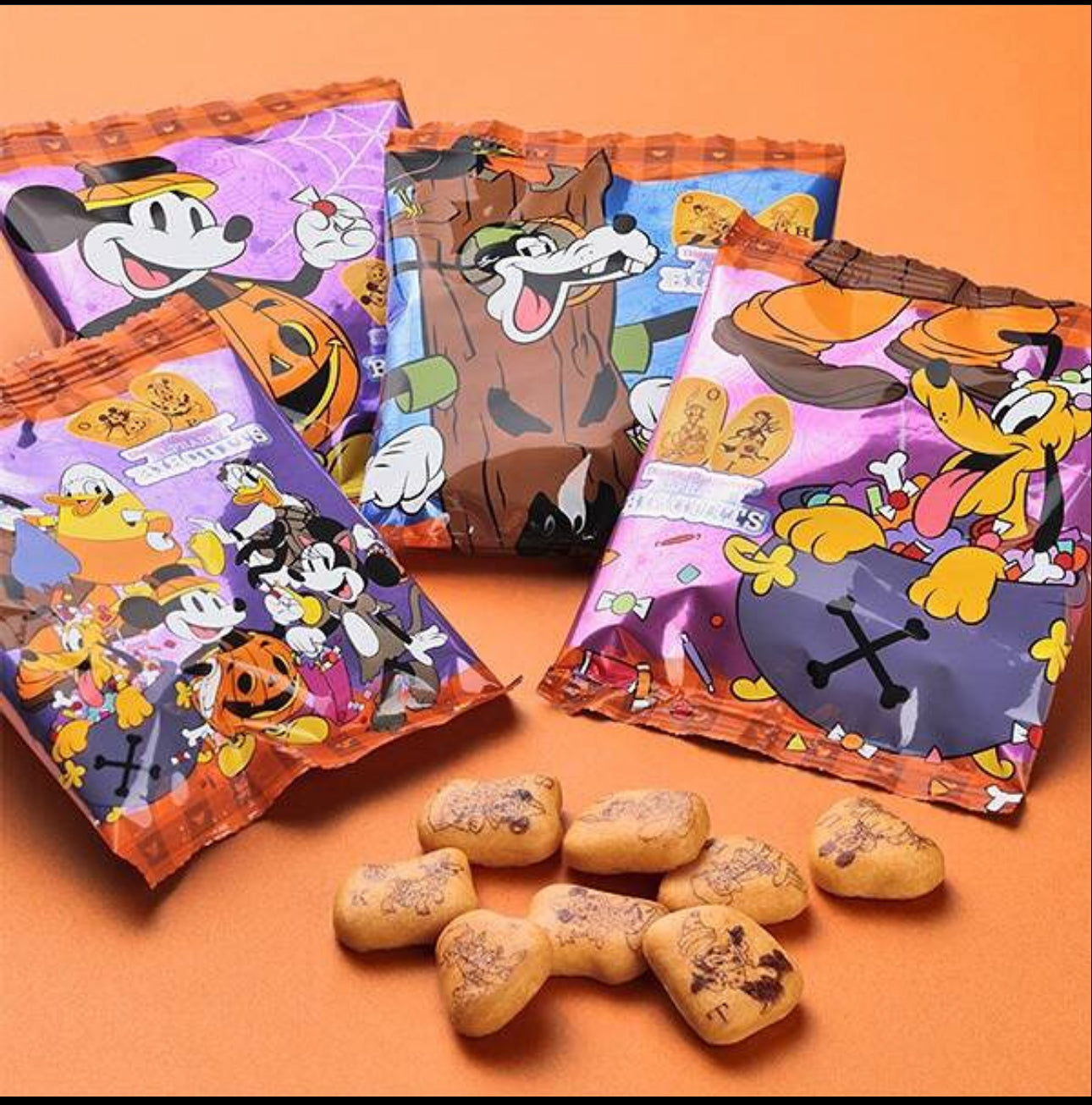 Disney Character Halloween Biscuits 4 Bags