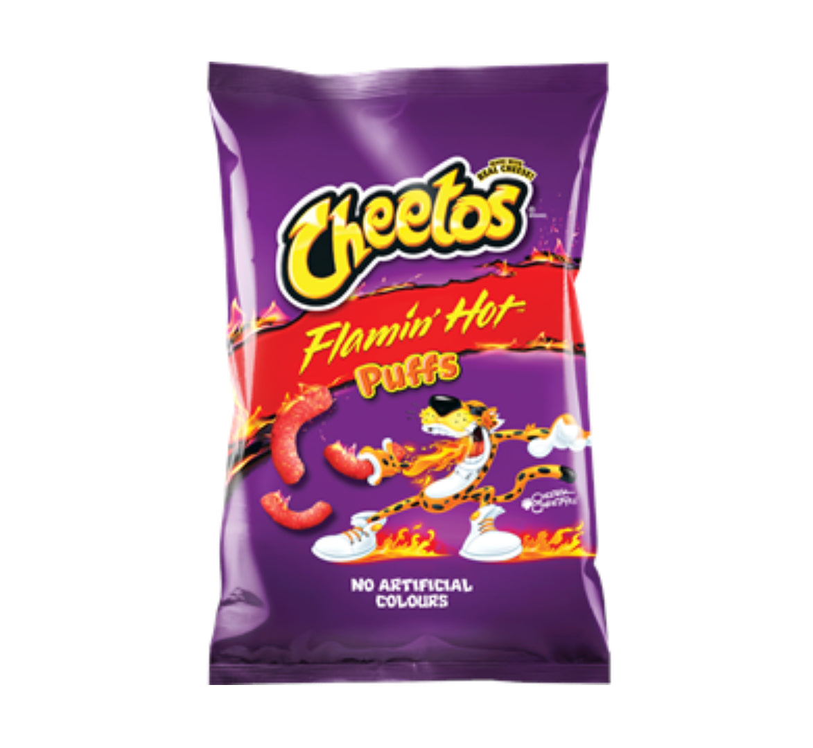 Cheetos puffs flamin hot