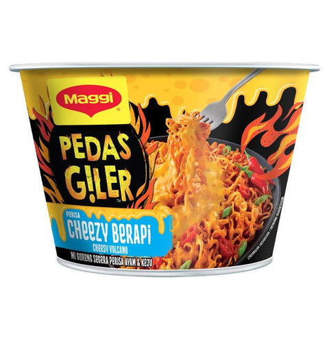 Maggi Pedas Giler Perisa Cheezy Berapi Pot Instant Noodles 94g