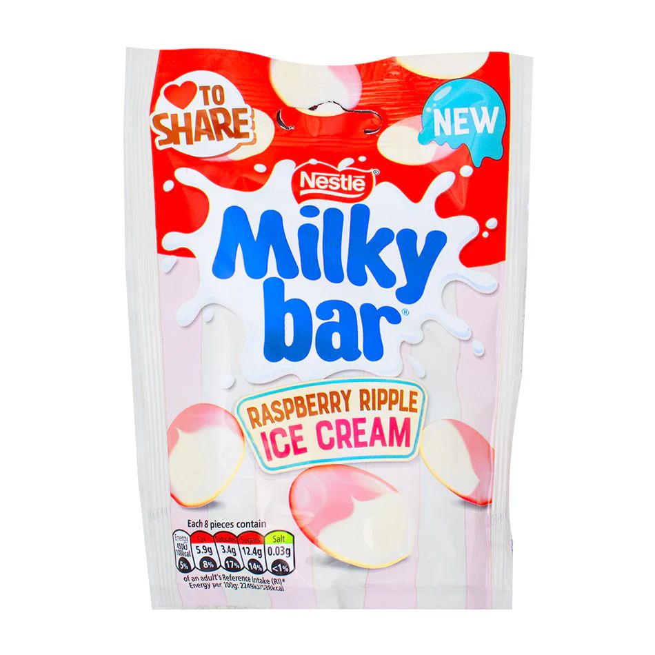 Milky bar raspberry ice cream