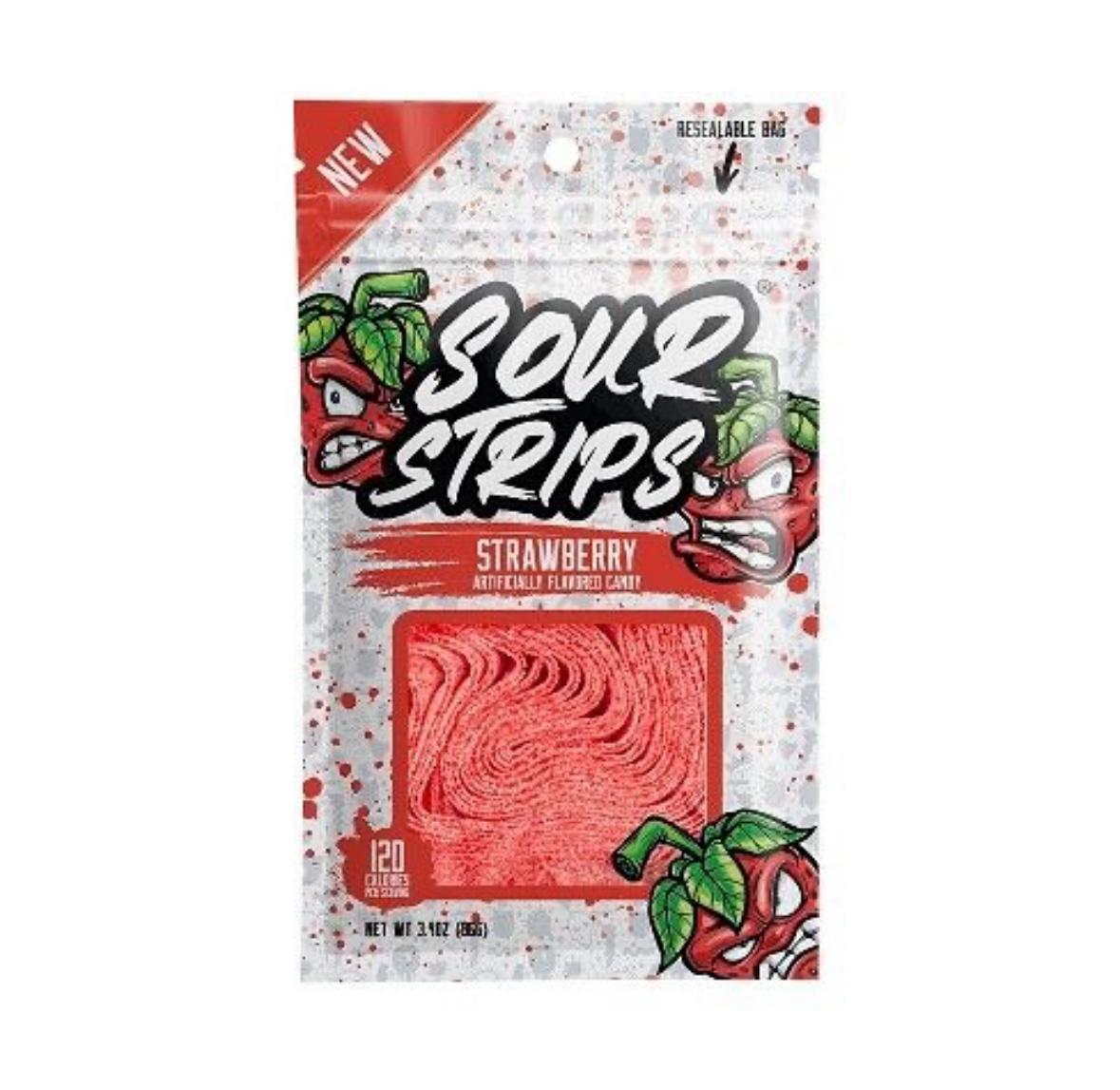 Sour strips strawberry