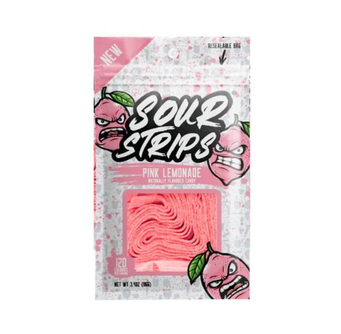 Sour strips pink lemon