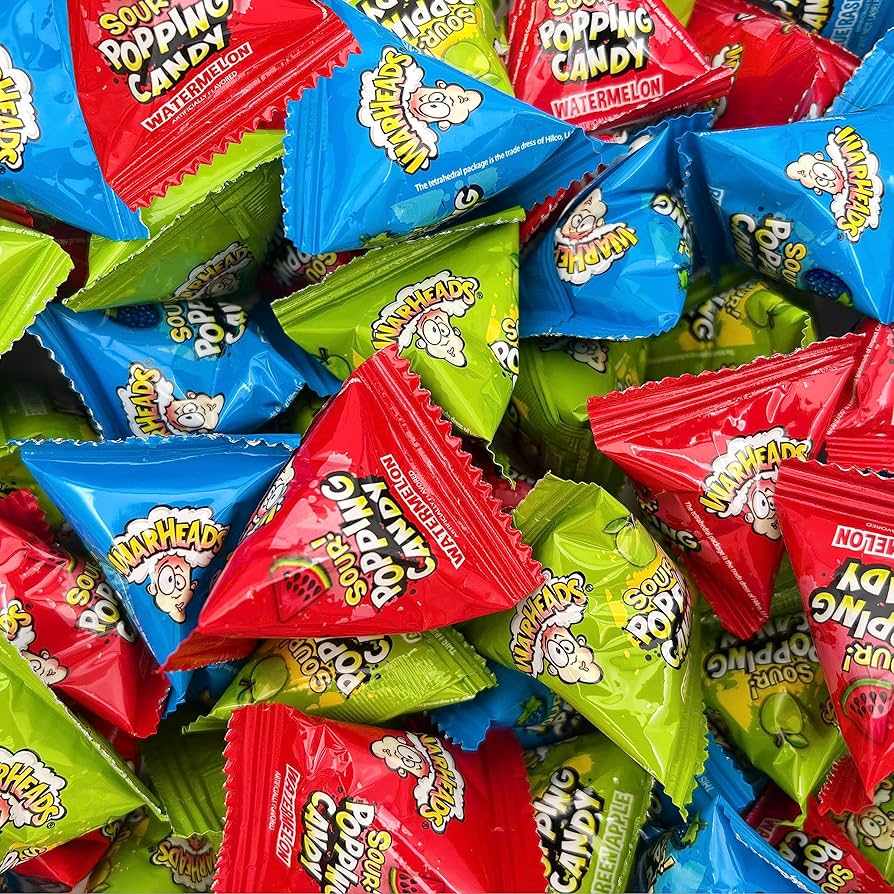 Warheads sour popping candy