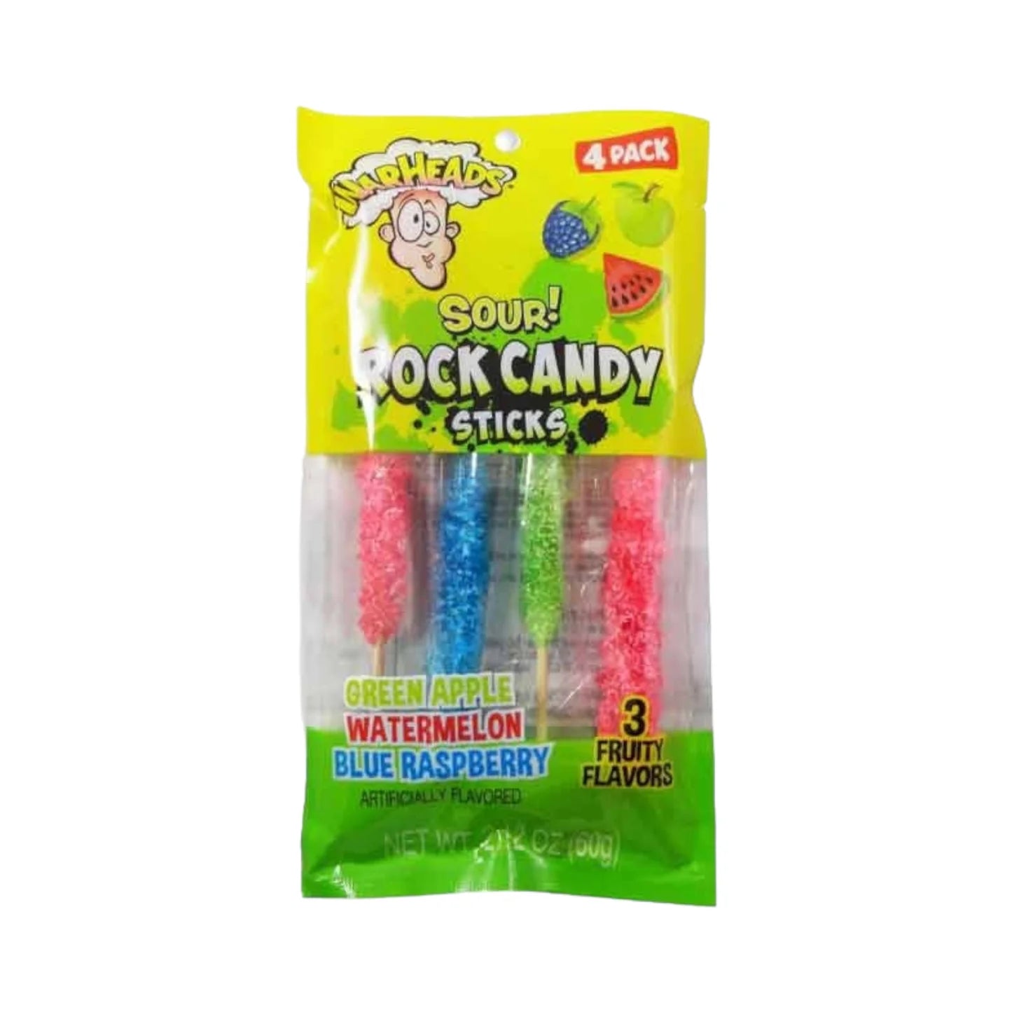 Warheads sour rock candy sticks